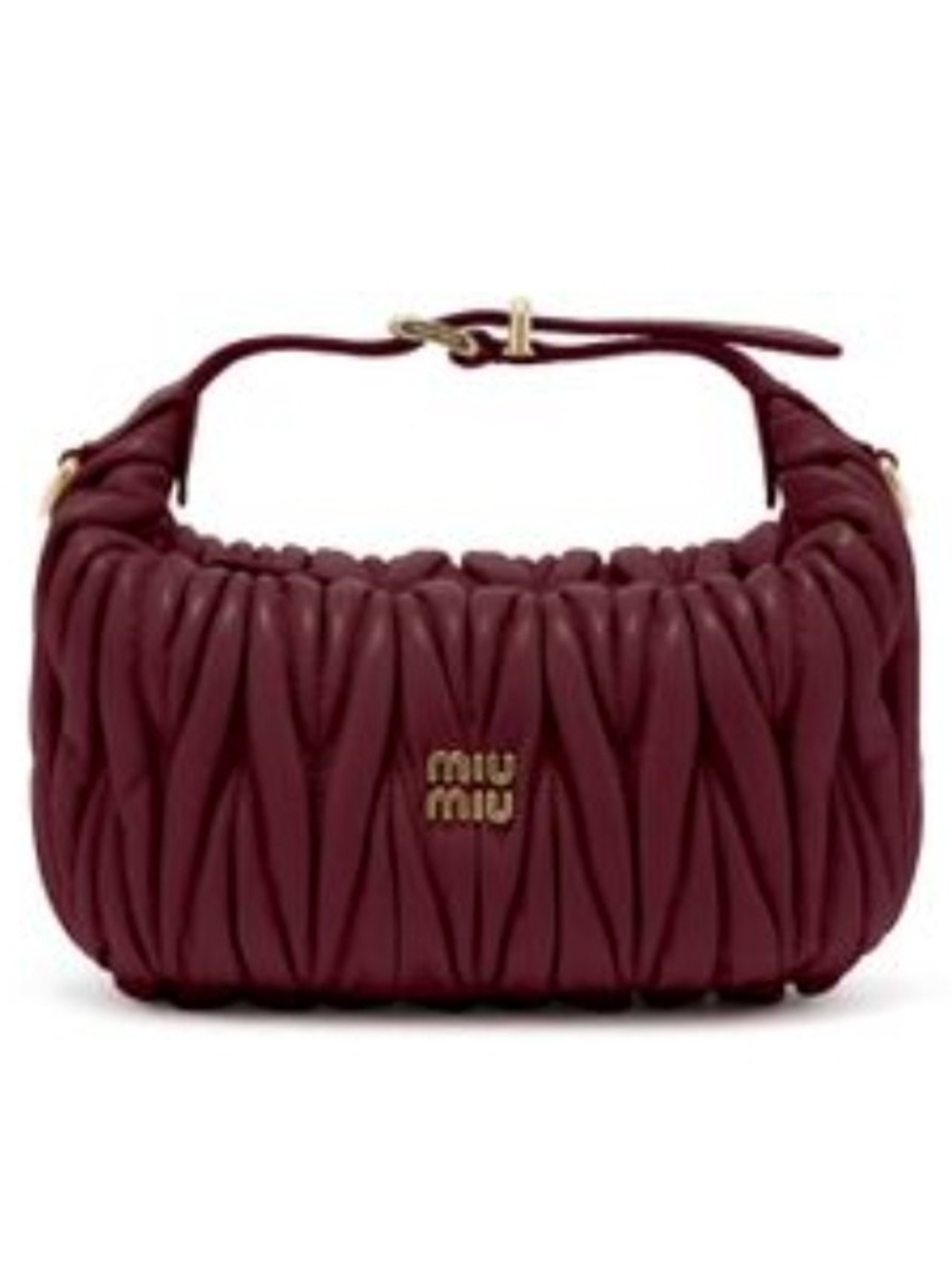 Quilted Burgundy Matelassé Bordeaux" color featuring the brand's signature Color